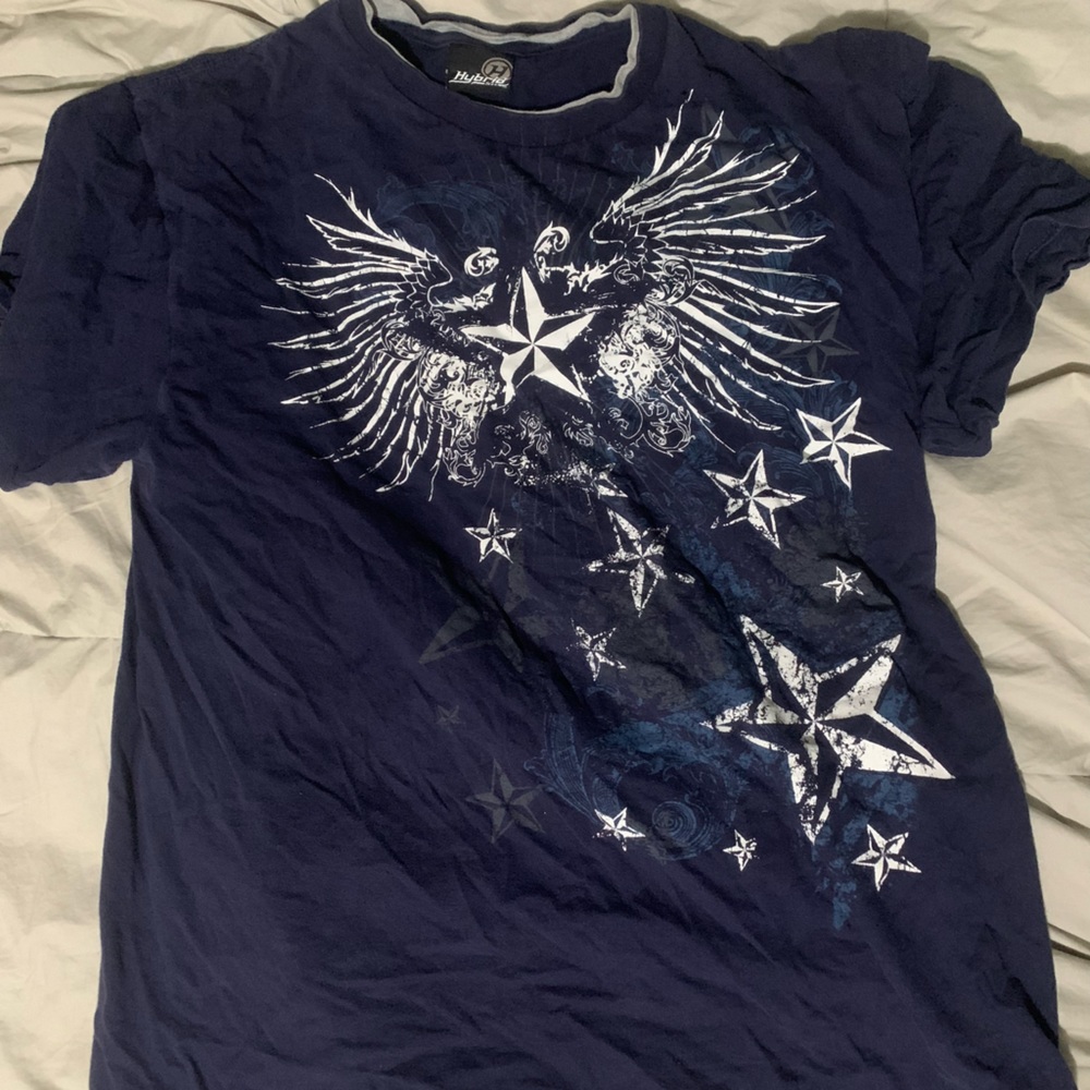 XL Navy Blue Y2K Graphic Tee